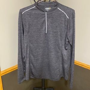 Core 365 charcoal gray quarter zip long sleeve top size medium